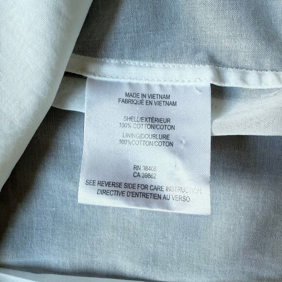 Theory White Sheer Cotton Belted Safari Shirt Jacket Women’s XS - Picture 7 of 8